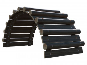 playground wooden logs Modelo 3D
