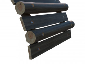 playground wooden logs Modelo 3D