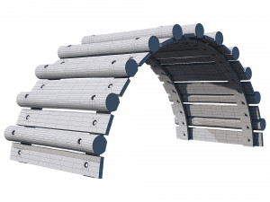 playground wooden logs Modelo 3D