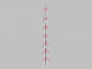 telecommunication 3-legged tower 3D 模型