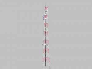 telecommunication 3-legged tower 3D 模型