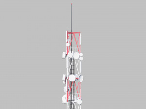 telecommunication 3-legged tower 3D 模型