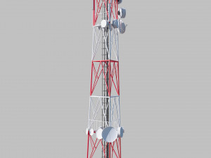 telecommunication 3-legged tower 3D 模型