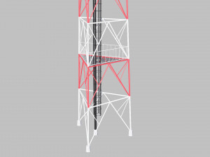 telecommunication 3-legged tower 3D 模型