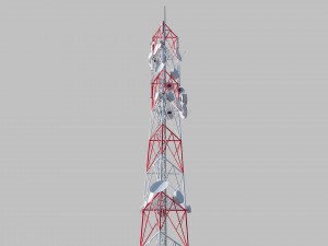 telecommunication 3-legged tower 3D 模型
