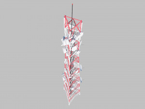 telecommunication 3-legged tower 3D 模型