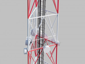 telecommunication 3-legged tower 3D 模型