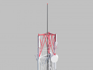 telecommunication 3-legged tower 3D 模型