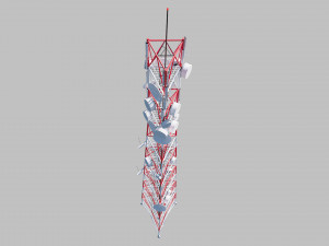 telecommunication 3-legged tower 3D 模型