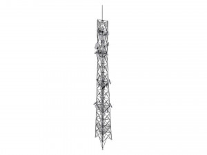 telecommunication 3-legged tower 3D 模型