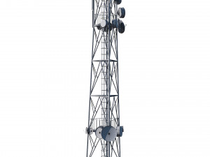 telecommunication 3-legged tower 3D 模型