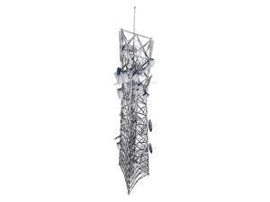 telecommunication 3-legged tower 3D 模型