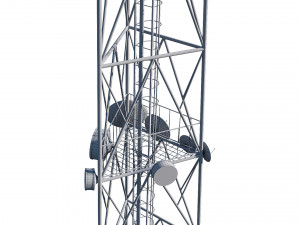 telecommunication 3-legged tower 3D 模型