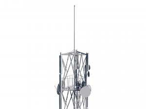 telecommunication 3-legged tower 3D 模型