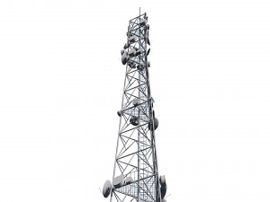 telecommunication 3-legged tower 3D 模型