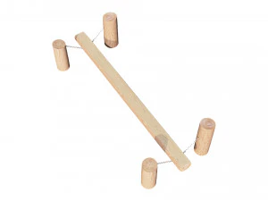 playground wooden log balance beam 3D Model