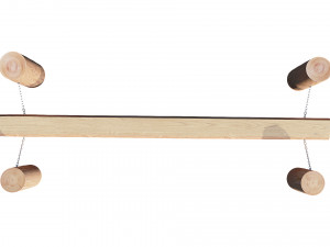 playground wooden log balance beam 3D Модель