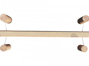 playground wooden log balance beam 3D Model
