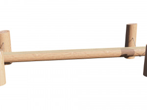 playground wooden log balance beam 3D Модель