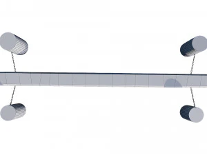 playground wooden log balance beam 3D Model