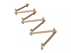 playground wooden log balance beam 3D Model