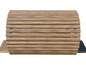 playground wooden log tunnel 3D 模型