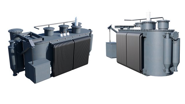 electrical transformer Model 3D .c4d .max .obj .3ds .fbx .stl .blend