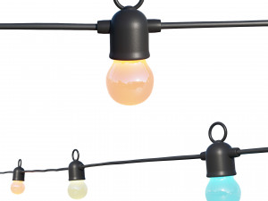 string lights variable color lamps 3D Model