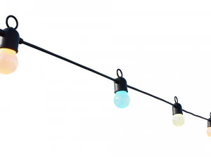 string lights variable color lamps 3D Model