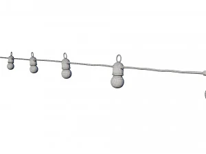 string lights variable color lamps 3D Model