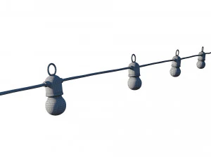 string lights variable color lamps 3D Model