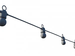 string lights variable color lamps 3D Model