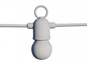 string lights variable color lamps 3D Model