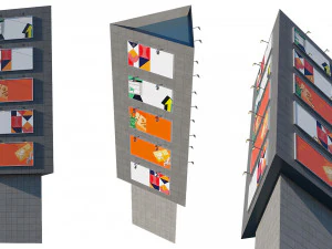 광고 게시판 3D 모델