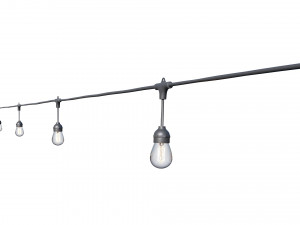 string lights edison lamps 3D Model