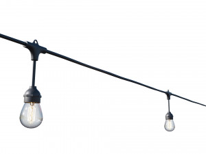 string lights edison lamps 3D Model