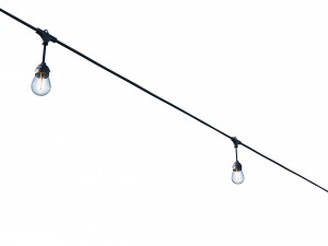 string lights edison lamps 3D Model