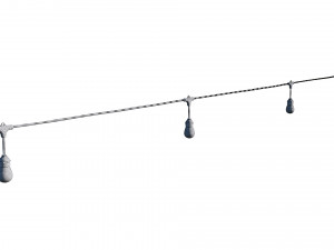 string lights edison lamps 3D Model
