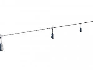 luzes de corda l&acirc;mpadas edison Modelo 3D
