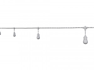 string lights edison lamps 3D Model