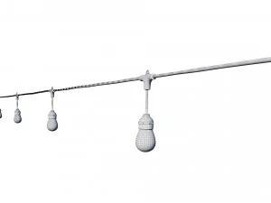 luzes de corda l&acirc;mpadas edison Modelo 3D