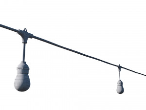 string lights edison lamps 3D Model