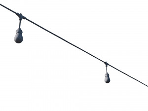 string lights edison lamps 3D Model