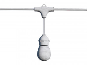 string lights edison lamps 3D Model