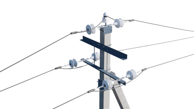 power line set modular 3D मॉडल .c4d .max .obj .3ds .fbx .stl .blend 