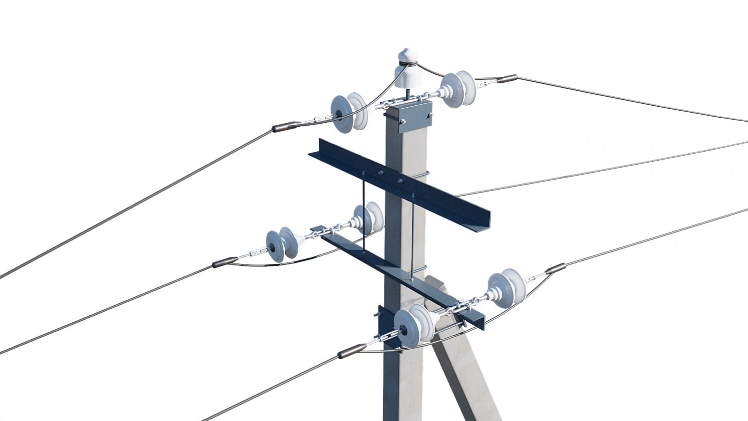 power line set modular 3D Model .c4d .max .obj .3ds .fbx .stl .blend 