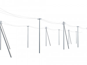 power line set modular 3D मॉडल