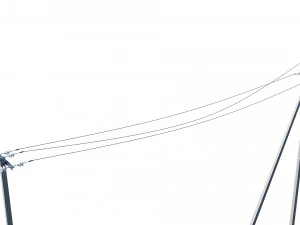 power line set modular 3D Model