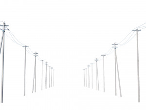 power line set modular 3D मॉडल