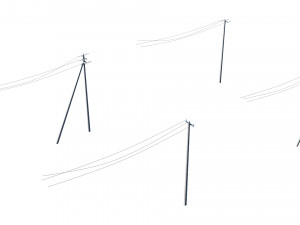 power line set modular 3D मॉडल